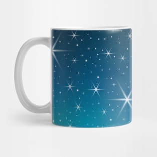 Twilight Stars Blue Green Gradient Night Sky Mug